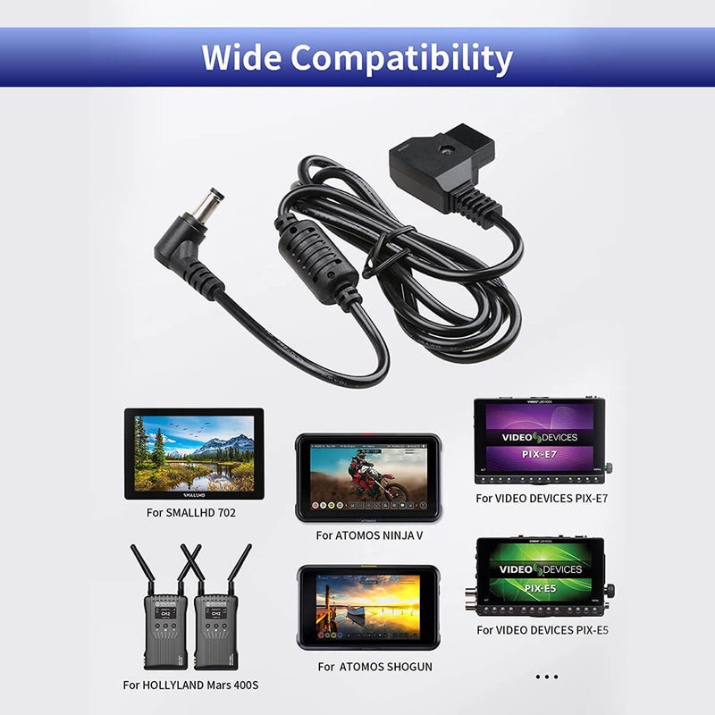 Moman Dtap12 cable of dtap to 12v dc enjoys a wide compatibility. It's designed for touch screen display and more