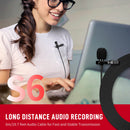 Moman S6 wired microphone for camera has a 6m/19.7-feet audio cable for fast and stable transmission.