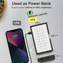 Moman ML8A-DC cell phone video light is a power bank as well. It only weighs 187g, lighter and smaller than a smartphone