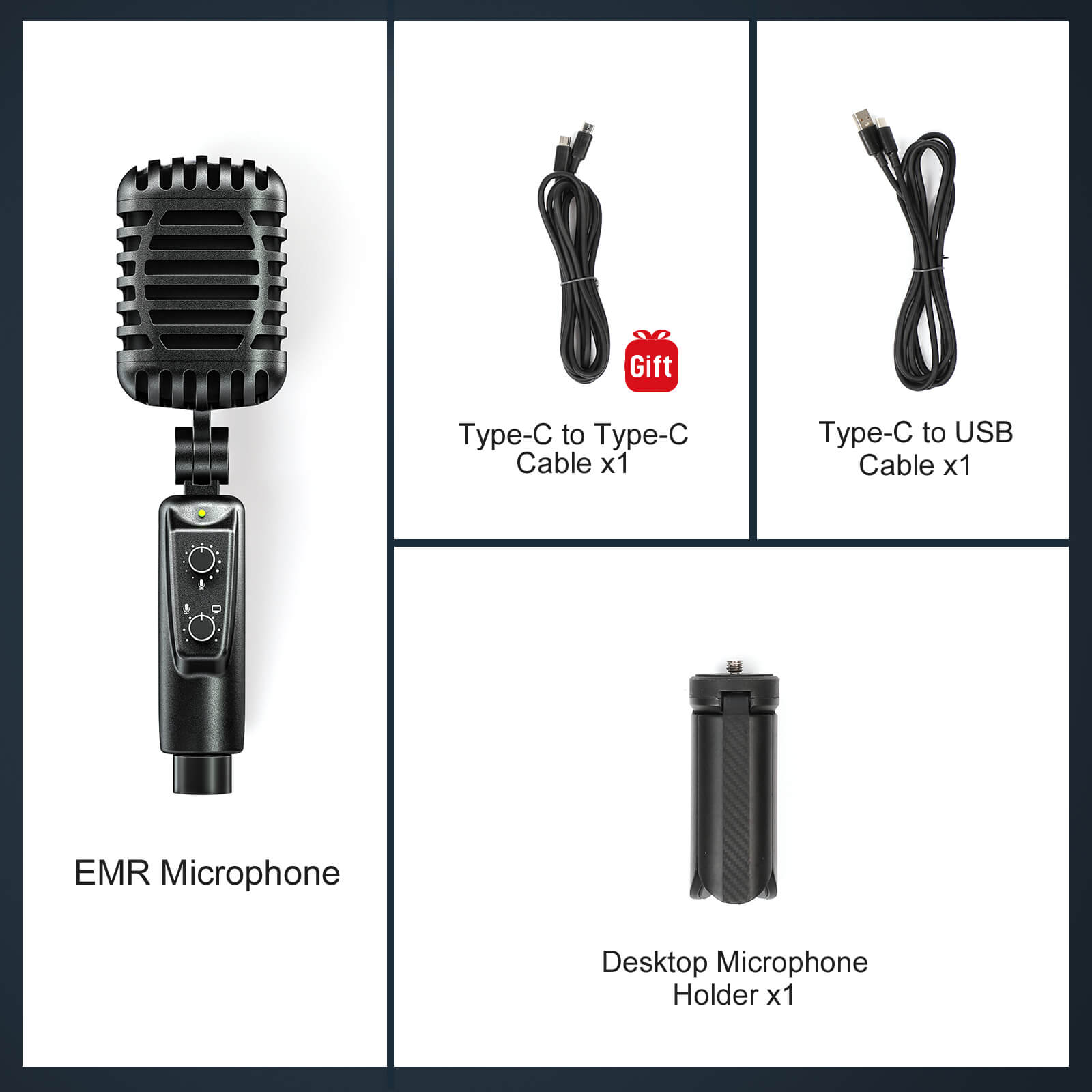 Package list of Moman EMR USB microphone