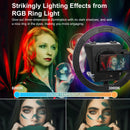RGB ring light of Moman MTRX kit has an adjustable color temperature ranging from 3000k to 6000k