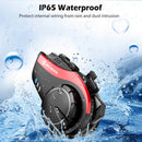 Moman H3 hands free motorcycle helmet intercom system comes with waterproof capability of IP65, being durable and robust
