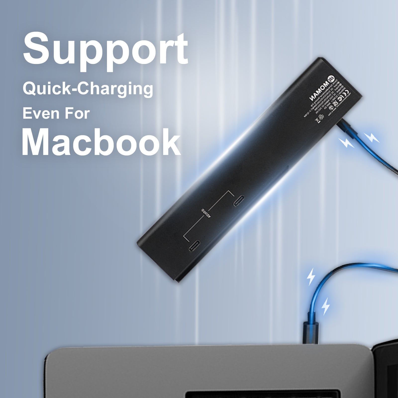 Moman Power 32 supports quick-charging even for macbook