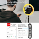 Moman MTRX ipad teleprompter rig offers easy operation to control the lights, including buttons of color light switch, RGB swich, etc.