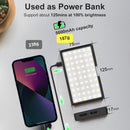 The best rgb camera light Moman ML8A-RC can be used as a power bank since it has a strong built-in battery of 5000mAh capacity