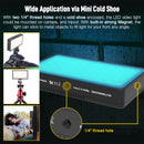 Moman MFL-09XR has a wide application via mini cold shoe, which makes it can be mounted firmly on camera, and tripod