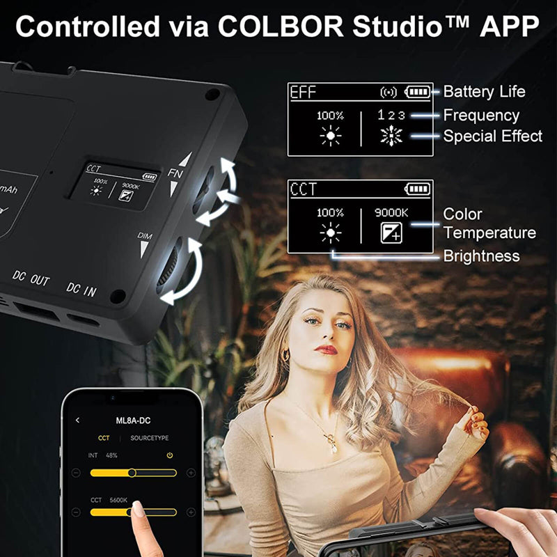 Moman ML3-D is controlled via COLBOR Studio™ app
