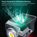 COLBOR CL100M supports proper temperature adjustment and Quiet Mode, ideal for noiseless filmmaking 