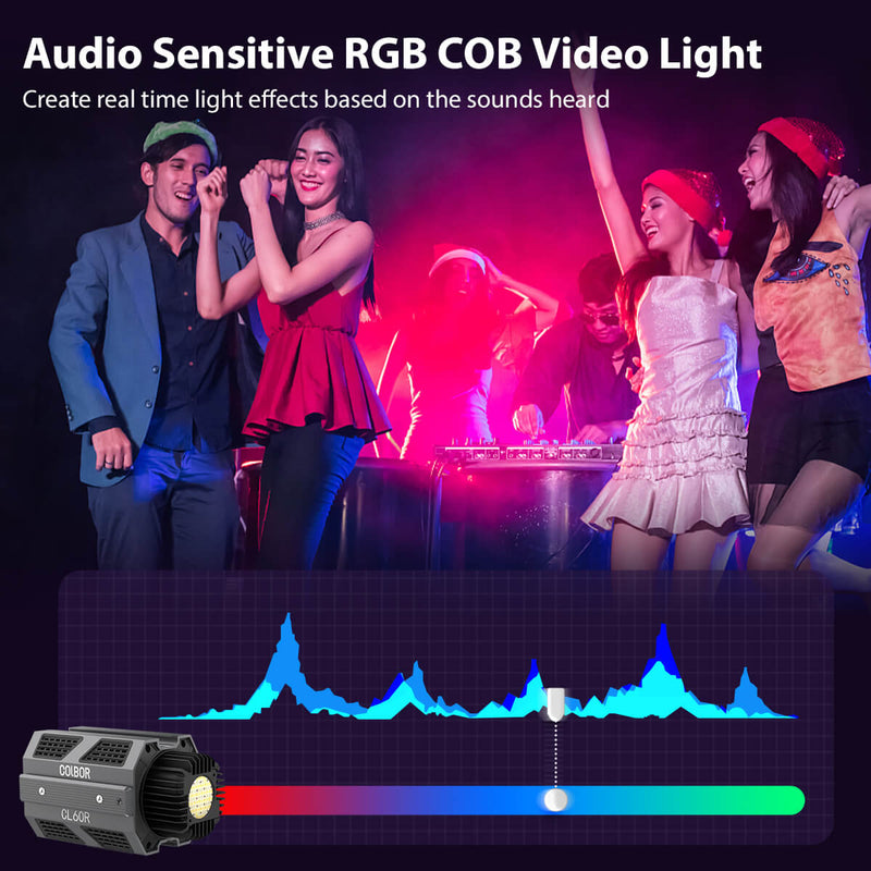 The best budget RGB video light has great audio sensitivity so that it could produce the light effects according to the sounds it hears.     