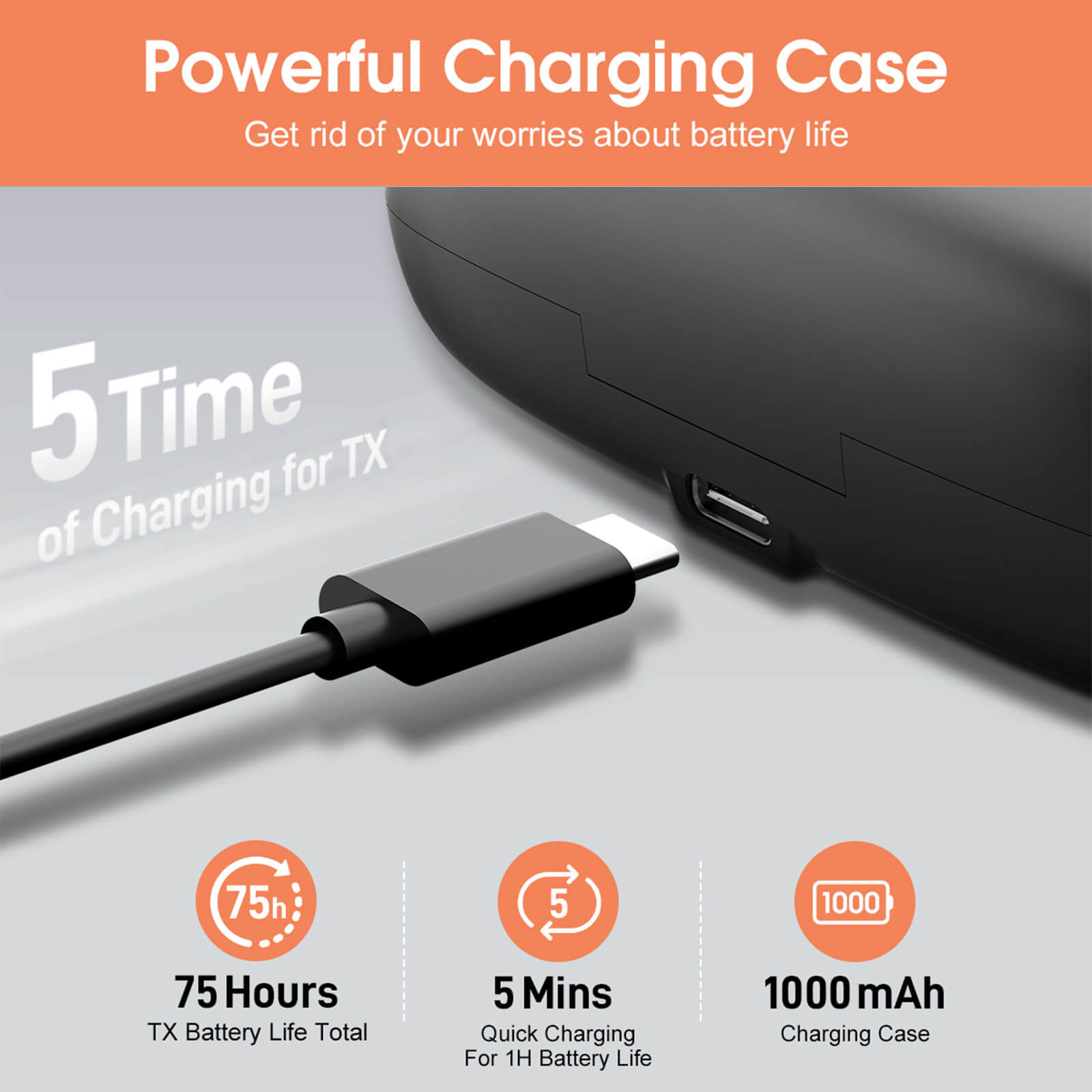 Moman CP2 with powerful charging case is suitable for long-time live streaming