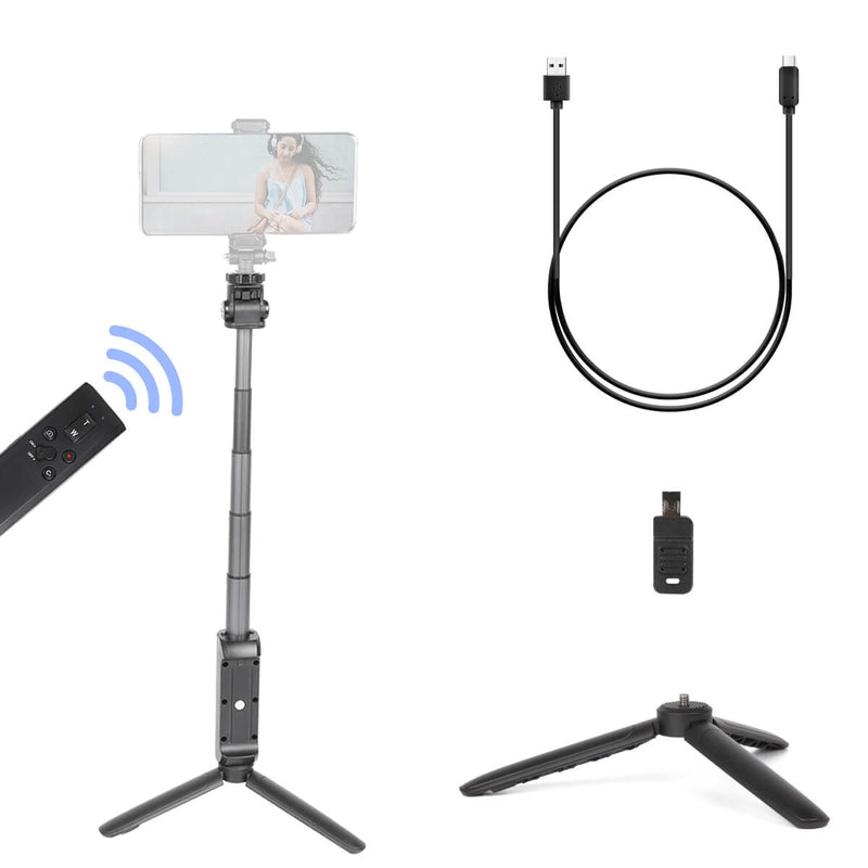 Moman CLICA is a selfie stick tripod with remote that is able to control the functions of picture, video, and focus of cameras and smartphones