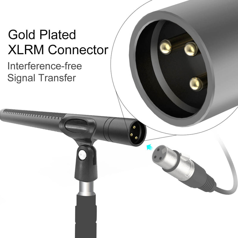 SYNCO D2 offers XLRM Connector with Gold Plate, transferring interference-free signal