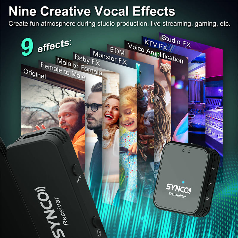 SYNCO G1L can create fantastic feelings during gaming and live streaming with wonderful nine imaginative voice effects