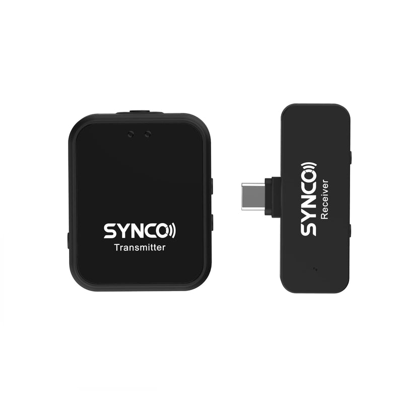 Wireless lavalier microphone for android SYNCO G1T black is a compact and powerful mic for video creation, live streaming, etc.