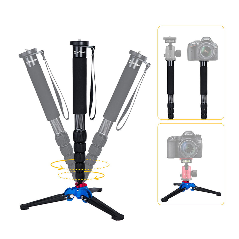 Carbon Fiber Camera Monopod - 32mm Tube With Walking Stick Handle For DSLR Cameras
