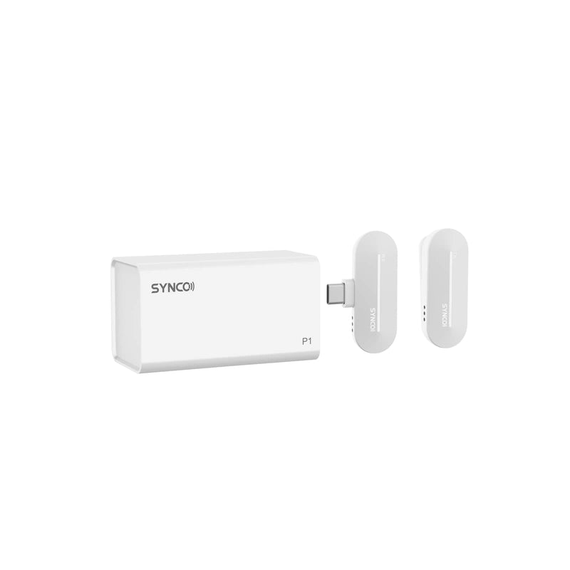 Wireless microphone SYNCO P1T pearl white android phone avaliable for sale at Moman Online Store