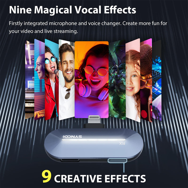 SYNCO P1T allows you to change your voice via nine magical voice effects