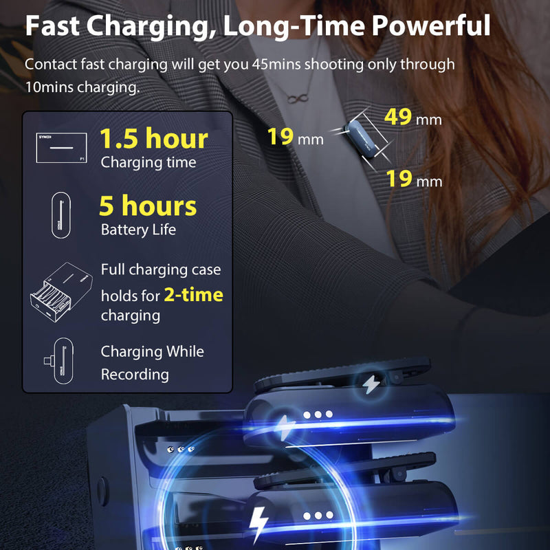 SYNCO P2L features 10mins fast charging so that you can plug and play anytime
