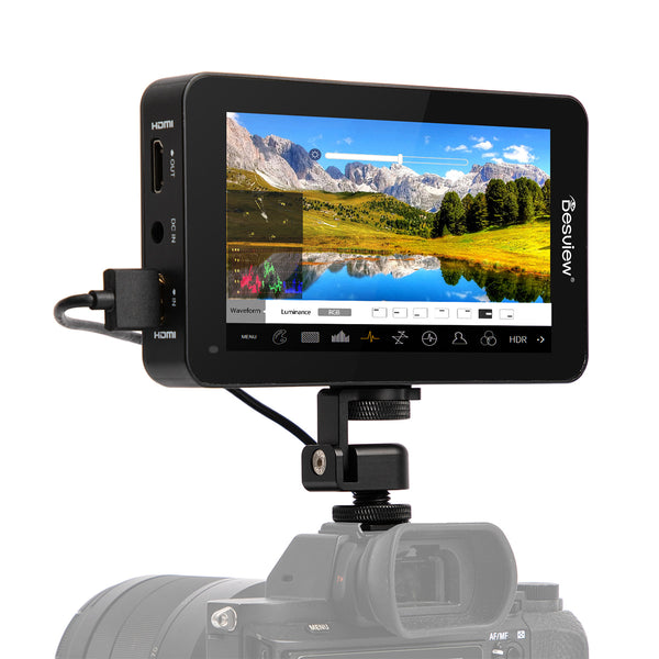 Desview R6 field monitor for camera can connect to most devices of HD or 4K directly, like DSLRs. It gives effective sync footage
