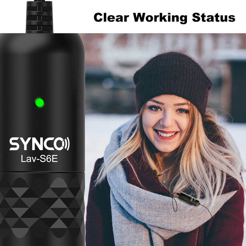 SYNCO S6E shows clear working status through lighting indicators