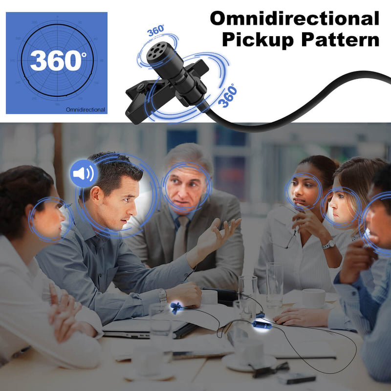 Lavalier microphone SYNCO S6E can capture original sounds by omnidirectional polar pattern