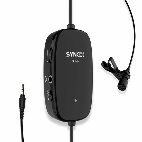 Clip on microphone for Youtube SYNCO S6M2 features an omnidirectional polar pattern and high sensitivity, offering clear and clean audio