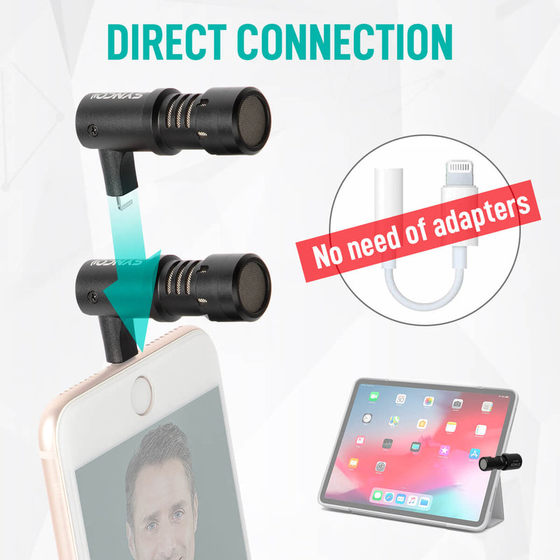 SYNCO U1L supports straight connection to other devices without any adapters